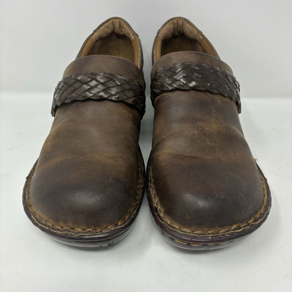 BOC Born Concept Peggy Clogs Women’s SZ 9 M Brown Leather Slip On Comfort Shoes